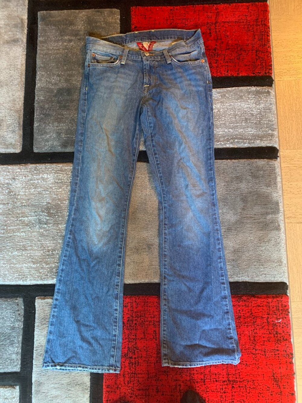 Y2K Lucky Brand Gene Montesano Women's Jeans 4/27 Low Rise Bootcut Flare Blue